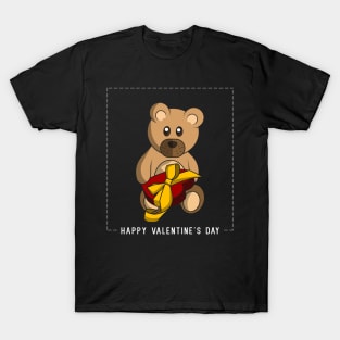 Happy Valentine's Day - Teddy bear with a heart T-Shirt